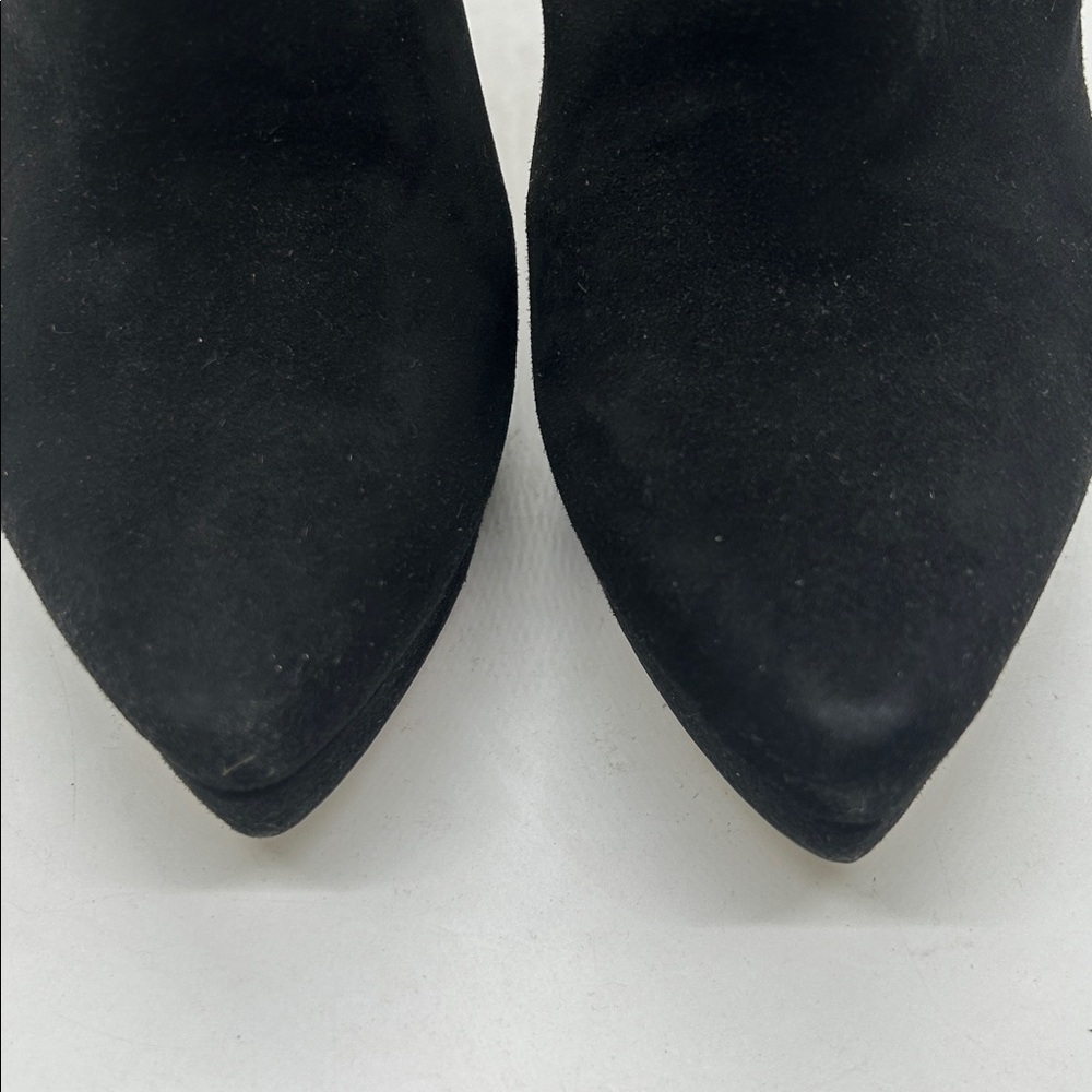 Miu Miu Sexy Black Suede Stiletto Heel Ankle Boots Shoes **Size 37.5/US 7.5** 🔥🔥 - Picture 12 of 13